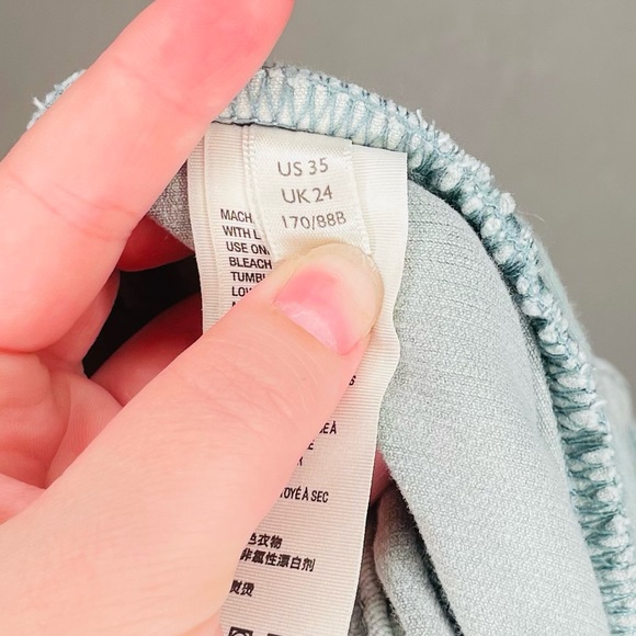 🌟SOLD🌟 Free People | CRVY Mint Corduroy Cord Lace Up Back Flare Jeans - Picture 9 of 12